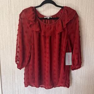 Destination Maternity‎ Burgundy Top Size Small